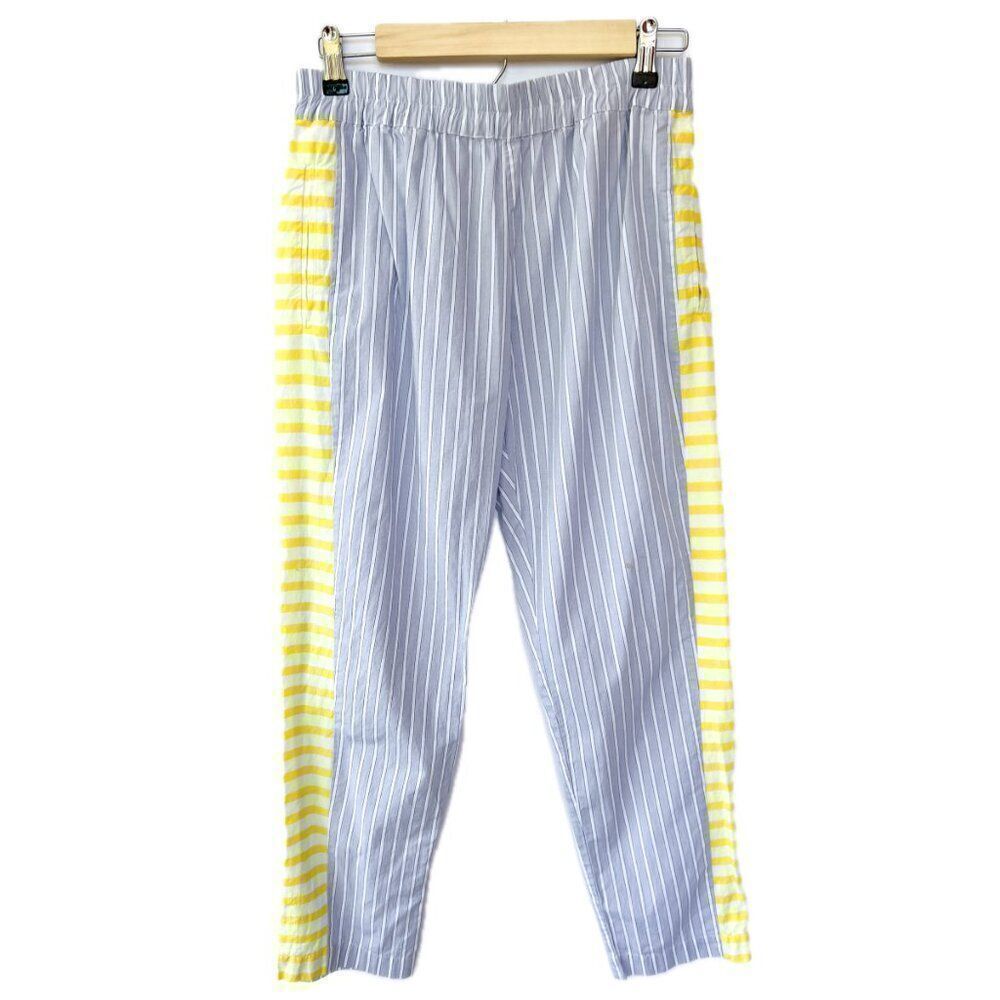 Sita Murt Yellow Gray White Striped 100% Cotton Striped PJ Pajama Pants